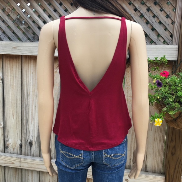 SOFT STRETCH LIGHTWEIGHT RED KNIT  LOW SLUNG BACK - Picture 3 of 13